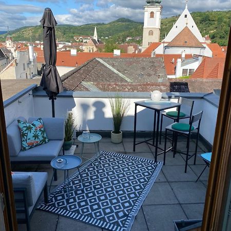Terrassen Appartement Ueber Den Daechern Von Krems Exteriör bild